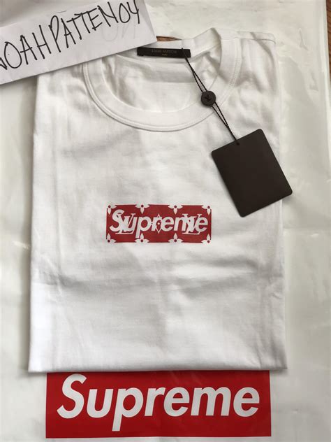 supreme lv tee|Supreme x Louis Vuitton Box Logo Tee White Men's .